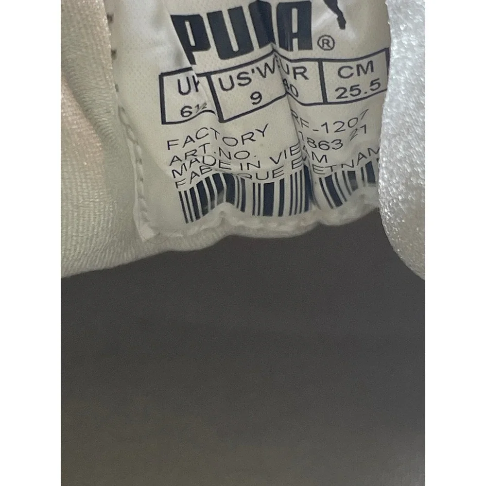 vintage Y2K Puma Cell White Silver Yellow Sneakers Low Top Shoes Mens